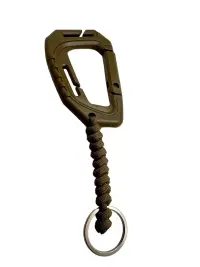 Carabina Polimer Paracord 550 cu Inel de Chei Theter Coyote Drop Zone - Default Title