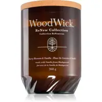 Woodwick Renew Cherry Blossom & Vanilla lumânare parfumată cu fitil din lemn