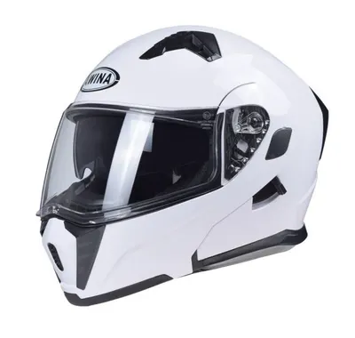 Casca Moto Flip-Up JK906 Alb Lucios, Marimea XS