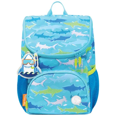 Ghiozdan Mini Little Travelers, Tiger Family, Blue Aquarium