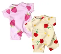 Pijamale pentru păpuși Micki Lillan & Friends - Cu înălțimea 28-35 cm, 2 bucăți, galben și roz