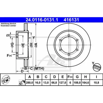 Disc frana ATE 24.0116-0131.1