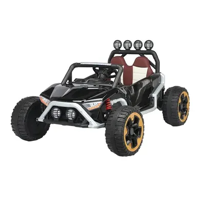 Masinuta electrica pentru copii cu telecomanda 2,4G Nichiduta Alaser Black,2motoarex55W,Roti EVA cu rulment,Scaun din piele ecologica,Suspensii,Lumini LED fataspate,Usi cu deschidere,Functie leganare,Bara cu proiectoare