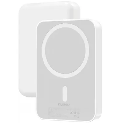 Baterie Externa Wireless Dudao K26, 10000mAh, 20W, PD + FQI, 1 x QI - 1 x USB-C, Alba