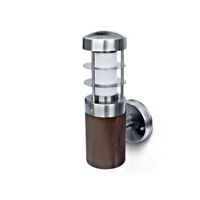 Pino-I-WL-R 15W E27, 100-240V, IP44, Teak + inox