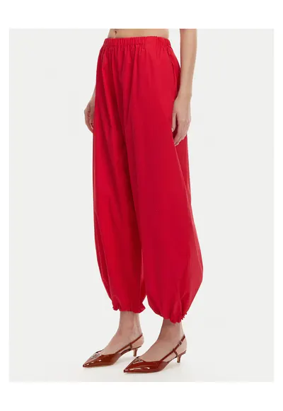 Pantaloni dama rosu - stofa