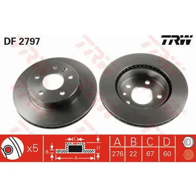 Disc frana TRW DF2797