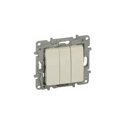 Intrerupator Niloé - 3 module - 10 AX 250 V~ - screw terminals - ivory