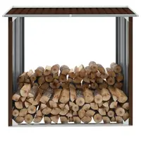 Gossi sopron depozitare lemne, maro, 172x91x154 cm, otel galvanizat