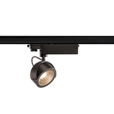 Iluminat decorativ pe sina, Melodii kalu TRACK, la fata locului negru pentru 3 circuite de inalta tensiune, cu LED-uri, 3000K, negru, 24 °, incl. adaptor 3 circuite