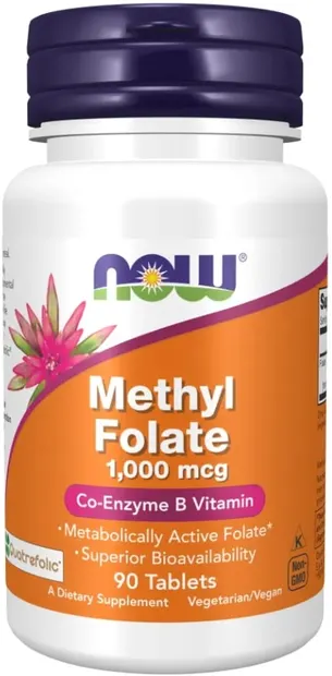 Methyl Folate, 1667 mсg, 90 tablete, Now