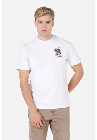 Tricou Cu Maneca Scurta De Barbati Alb Comfort Fit Cl1072065 8684112536293 - White