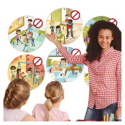 Set 6 postere educative Anti-bullying pentru gradinita si scoala