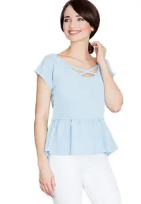 Bluză damă Angliflour K396 albastru deschis - Albastru deschis