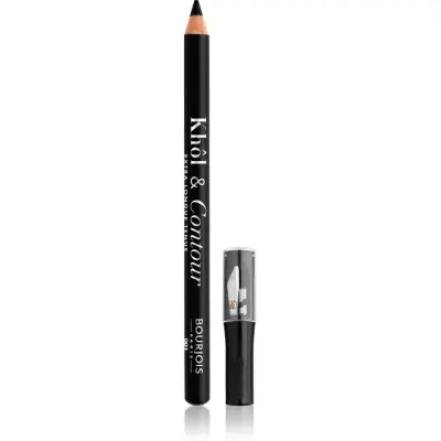 Bourjois Khôl & Contour Extra Longue Tenue dermatograf persistent cu ascutitoare culoare 001 Noir-issime 1,2 g
