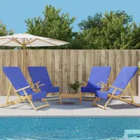 Gossi prosoape de plaja, 4 buc., albastru, 60x135 cm, textil 400 gsm