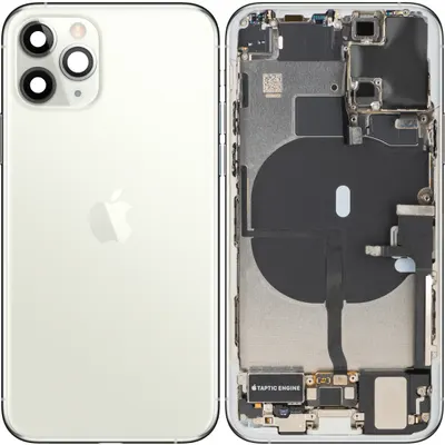 Capac Baterie Apple iPhone 11 Pro, Cu Carcasa Mijloc, Full Parts, Argintiu, Swap