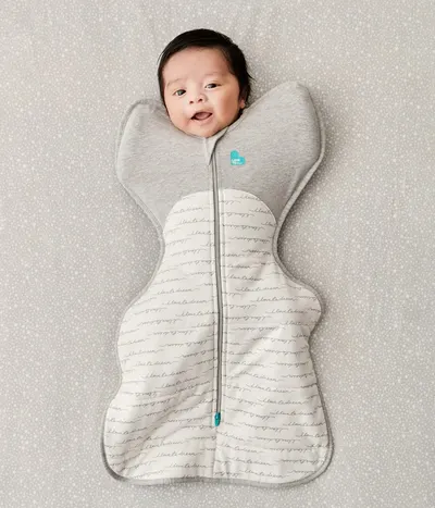 Sac de dormit pentru infasat Love to Dream Swaddle Up Alb Gri 2.2-3.8 kg 2.5 Tog