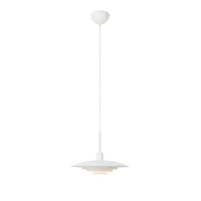 Lustră albă cu abajur din metal ø 35 cm Piny – Markslöjd