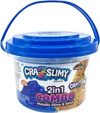 Set de joacă 2 în 1 Cra-Z-Art - Găletușă cu slime și nisip care nu se usucă