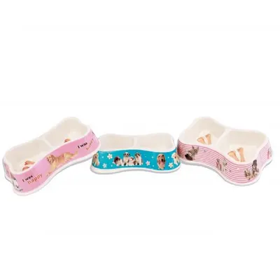 Castron dublu melamina 33/21/6,5 cm