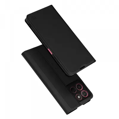 Husa pentru Motorola Moto G67 Power / G57 Power, Techsuit, Magskin Book, Neagra