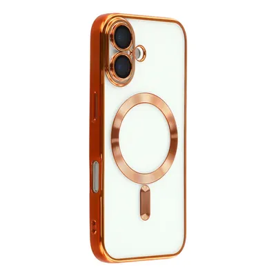 Husa Luxe Armor, Magsafe, Apple iPhone 17, Protectie camera, Silicon, Transparent, Portocaliu Engros