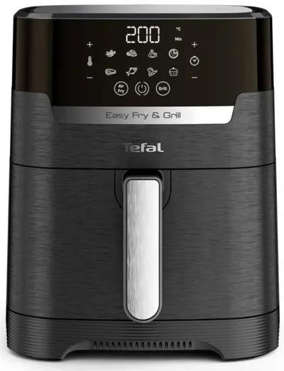 Aparat de gătit sănătos Tefal - Easy Fry & Grill EY505815, 1400W, negru/argintiu