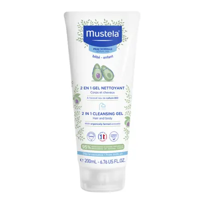 Gel de curatare 2 in 1 pentru par si corp, Mustela | 200 ml