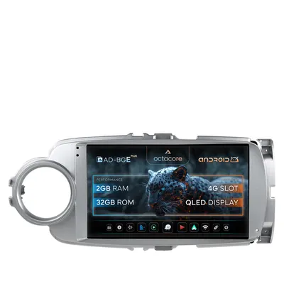 Navigatie Toyota Yaris (2010-2018), Android, E-Octacore 2GB RAM + 32GB ROM, 9 Inch - AD-BGE9002+AD-BGRKIT104