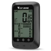 Ciclocomputer biciclete oraș gps wireless negru