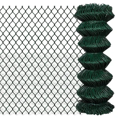 vidaXL Gard de legătură din plasă, verde, 1 x 25 m, oțel