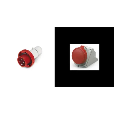 Pachet Electric Trifazat Etans IP67: Fisa si Priza Aplicata 3P+E 16A (380-415V)