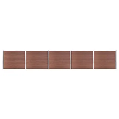 Gossi set panouri gard, 872x146 cm, maro, wpc