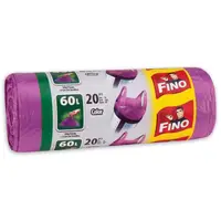 Saci Menajeri Fino Premium, Mov, cu Maner, Aroma Fructe de Padure, 60 l, 20 Bucati