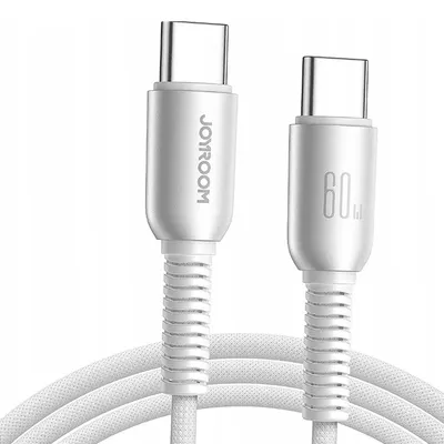 Cablu USB-C la USB-C, 1.2M, 60W, Joyroom S-A51, Transfer date, Textil, Gri Engros