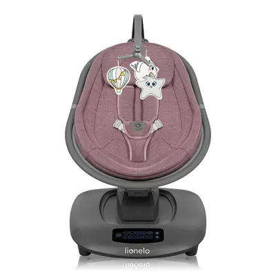 Balansoar si sezlong Lionelo Blossom Mov, 5 melodii, 5 moduri de balansare, jucarii, husa respirabila, telecomanda, scaun reglabil