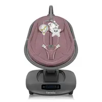 Balansoar si sezlong Lionelo Blossom Mov, 5 melodii, 5 moduri de balansare, jucarii, husa respirabila, telecomanda, scaun reglabil