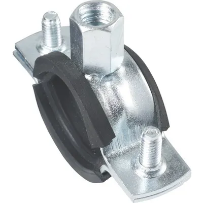 Clema pentru conducte cu insertie de cauciuc din doua piese, cu racord filetat PCS-99105