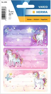 Etichete școlare Herma - Unicorn, 6 buc