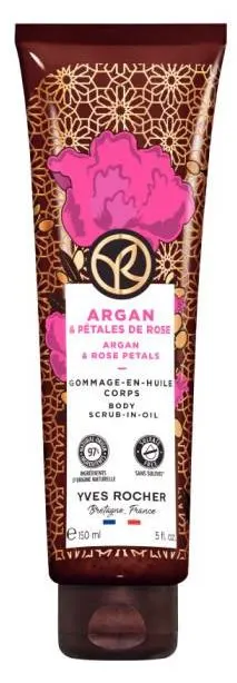 Yves Rocher Bain Nature Exfoliant pentru corp, argan și trandafir, 150 ml