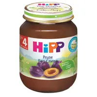 Piure de prune, +4 luni, 125 g, Hipp