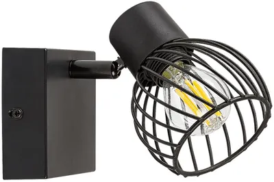 Aplică Rabalux - Aberama 73001, IP20, E14, 1 x 10 W, negru