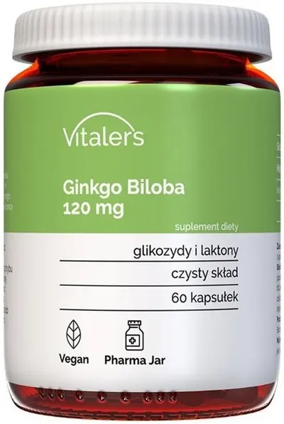 Ginkgo biloba, 120 mg, 60 capsule, Vitaler's