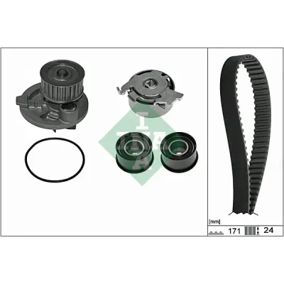 Set pompa apa+curea dintata INA 530 0358 31