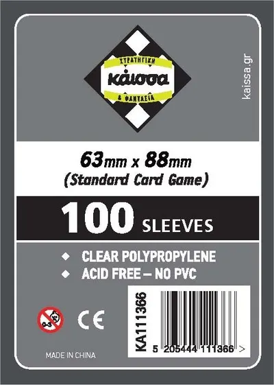 Protecții pentru cărți de joc Kaissa Sleeves 63 x 88 mm (MTG Card Game) - 100 buc.
