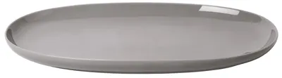 Farfurie ovala din portelan Blomus - Ro, 24 х 40 cm, gri
