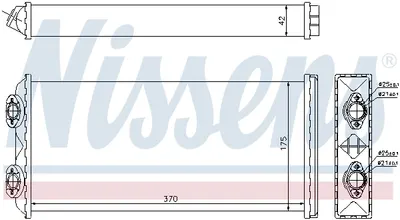 Schimbator caldura incalzire habitaclu (175x370x42mm) potrivit MAN F2000, M 2000 M D0826LF10-D2876LF17 01.94