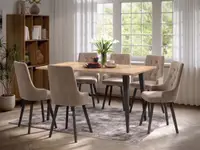 Set Masa Sorento + 6 Scaune Talin Bej