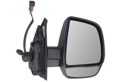 Oglinda laterala dreapta mecanica, convex, cu senzor temperatura, dublu potrivit FIAT DOBLO II; OPEL COMBO D 09.14-12.22